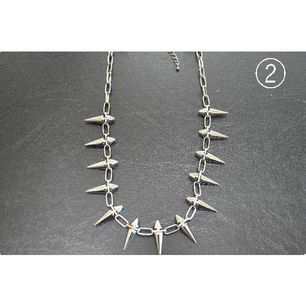 ネックレス スパイク鋲ネックレス ロックアクセサリー : r-m store