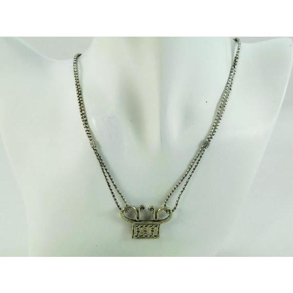 シルバーネックレス カレンシルバーペンダント ロックアクセサリー