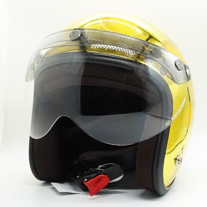 ジェットヘルメット＆シールドセット 60001+ APS-01 ベース付アビエーションシールド(クリア)　シールドプラスセット｜r-o-k-u｜03