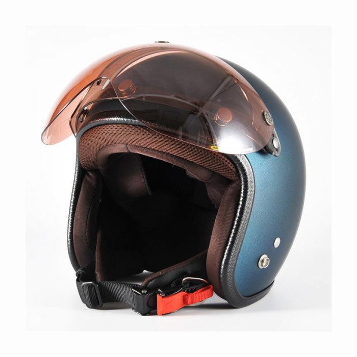 ヘルメット シールド APS-03 開閉式アビエーションシールド　FM+シャンパンゴールド バイク用ヘルメットシールド　パイロットタイプ｜r-o-k-u｜05