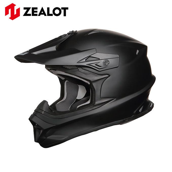ZEALOT MadJumper2 マッドジャンパー2 MATT BLACK　FRP MJ0018 マットブラック オフロードヘルメット 軽量｜r-o-k-u