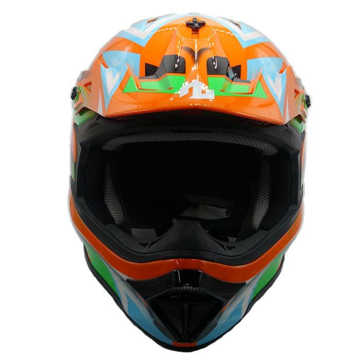 オフロードヘルメット ZEALOT MadJumper2 マッドジャンパー2 GRAPHIC ORANGE/BLUE FRP　グラフィックモデル 軽量 MJ0016｜r-o-k-u｜02