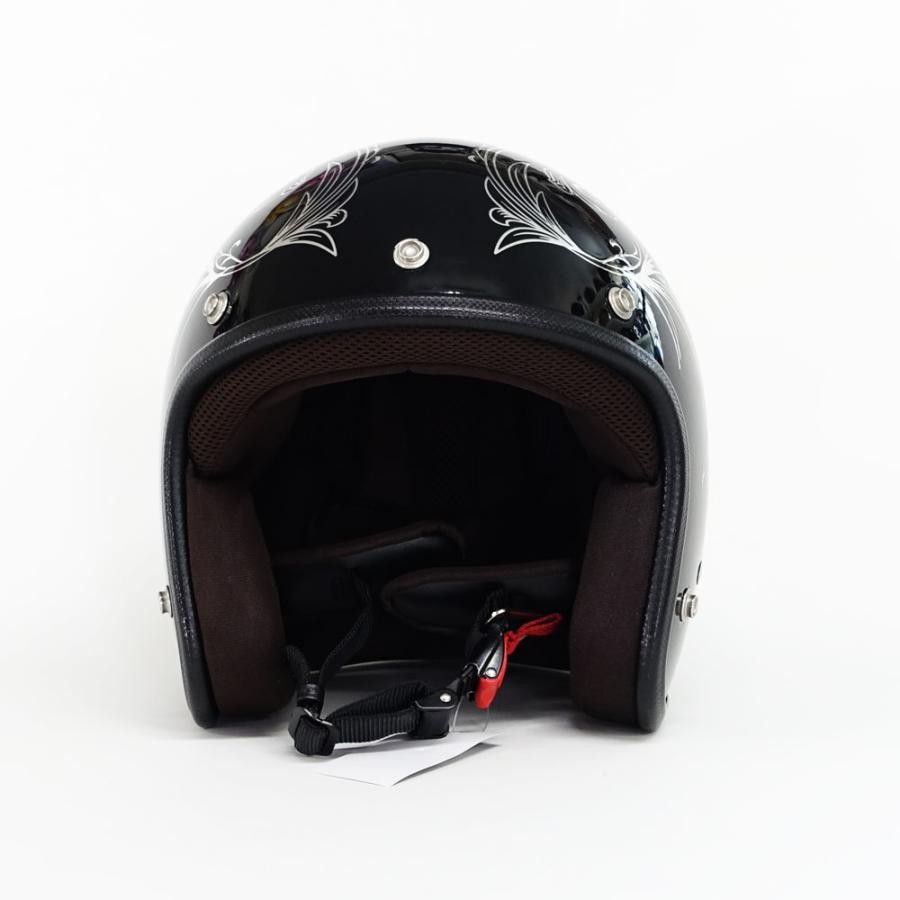 ジェットヘルメット 72Jam JPシリーズ　3-794 リーフ Black＆Silver (ブラック アンド シルバー) バイク ヘルメット アメリカン｜r-o-k-u｜04
