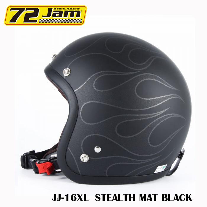 ジェットヘルメット 72Jam JJシリーズ  JJ-16L STEALTH XLサイズ(マットブラック) バイク用ヘルメット　アメリカン｜r-o-k-u