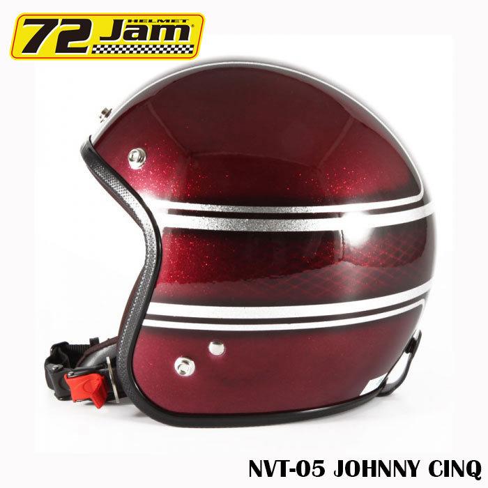 ジェットヘルメット 72jam ヴィンテージred Vnt 05 Johnny Cinq Jet おしゃれ バイク ヘルメット Nvt05 ロク 通販 Yahoo ショッピング