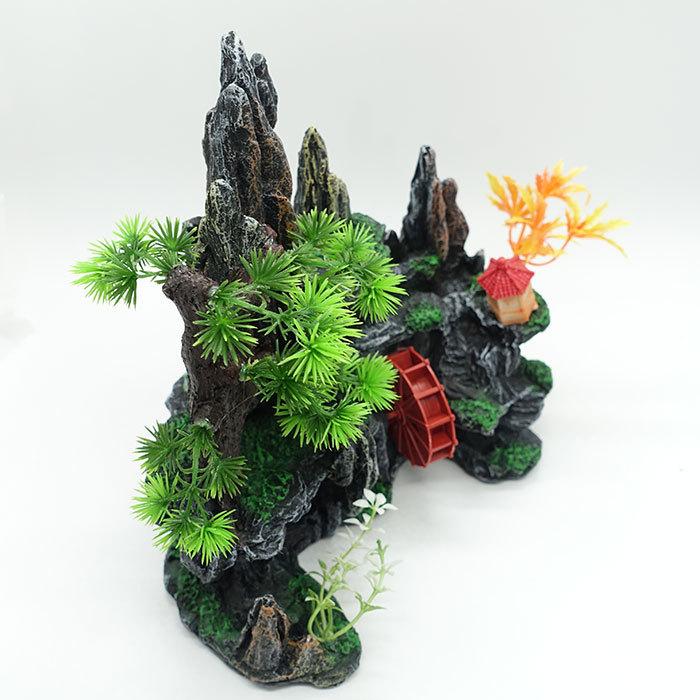 アクアリウム Xl Js380 渓谷の景色 水車付き 置物 山 水槽 オブジェ 風景 Aqarium 箱庭 アクアリュウム レイアウト Xljs380 ロク 通販 Yahoo ショッピング