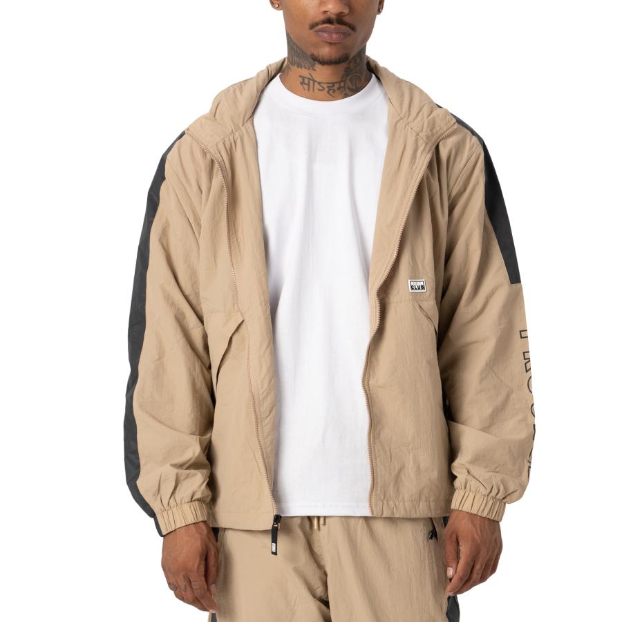 PRO CLUB メンズ ウインドブレーカー 上下 セットアップ ナイロン ジャケット パンツ FULL COURT WINDBREAKER JACKET PANT 03PC0303-03PC0503-KHAKI｜r-one｜04