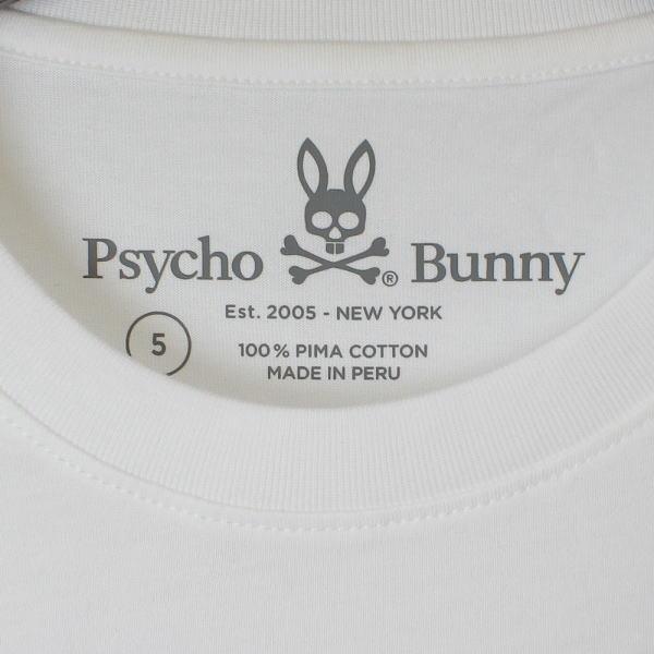 Psycho Bunny サイコバニー メンズ 長袖Tシャツ 長袖 バニー グラフィック ロゴプリント 高級ピマコットン ロゴ刺繍 Tシャツ  B6T229S1PC