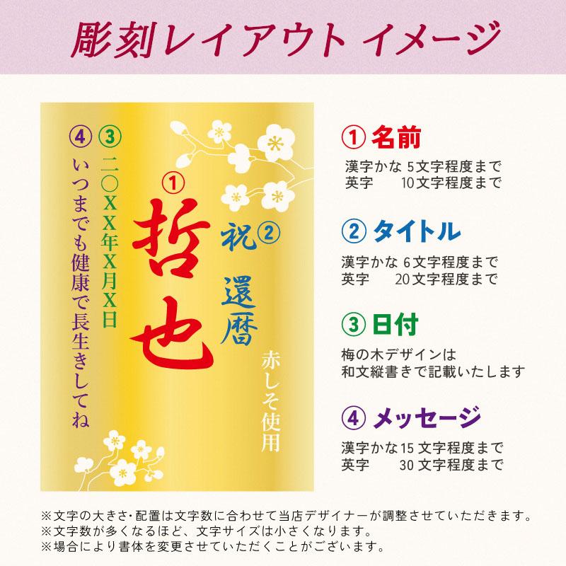 父の日 2024 梅酒 梅 還暦 赤い しそ おしゃれ 名入れ プレゼント 祝い 酒 ギフト 女性 父 母 古希 喜寿 長寿 ビン 誕生日｜r-quartz｜09