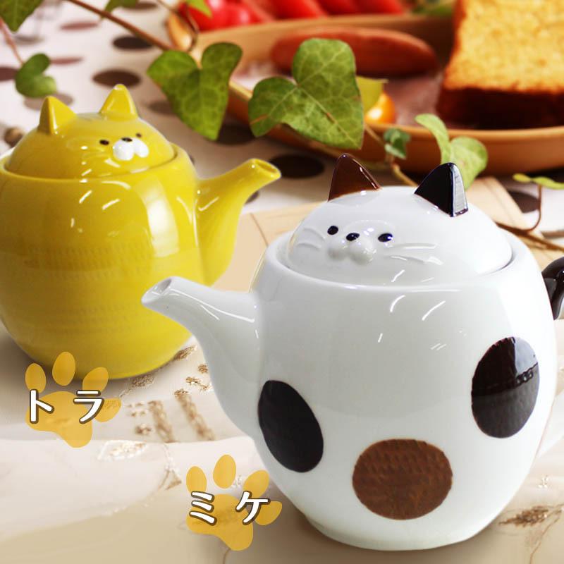 マグカップ 急須 名入れ 陶器 可愛い 猫 ＆マグ＆ティースプーンセット