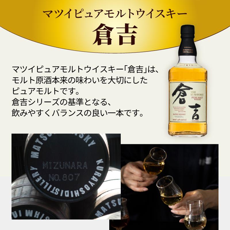 倉吉 700ml 名入れ ウイスキー お酒 43度 ロックグラス セット ピュア