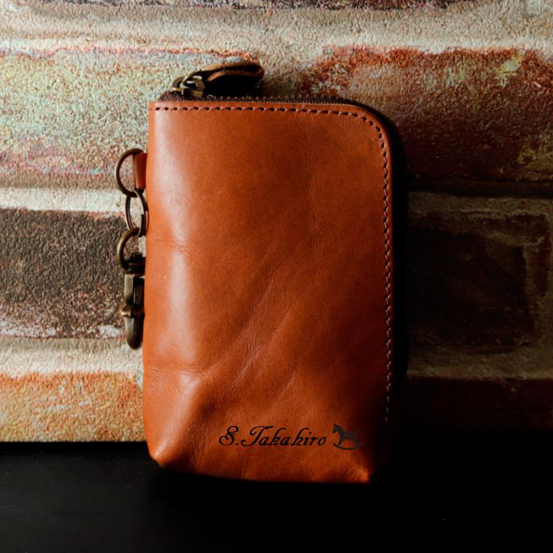 レザー製ダークブラウンケース財布やタバコ入れ タバコ ケース レザー風 タバコケース 横 2台用 横収納タイプ