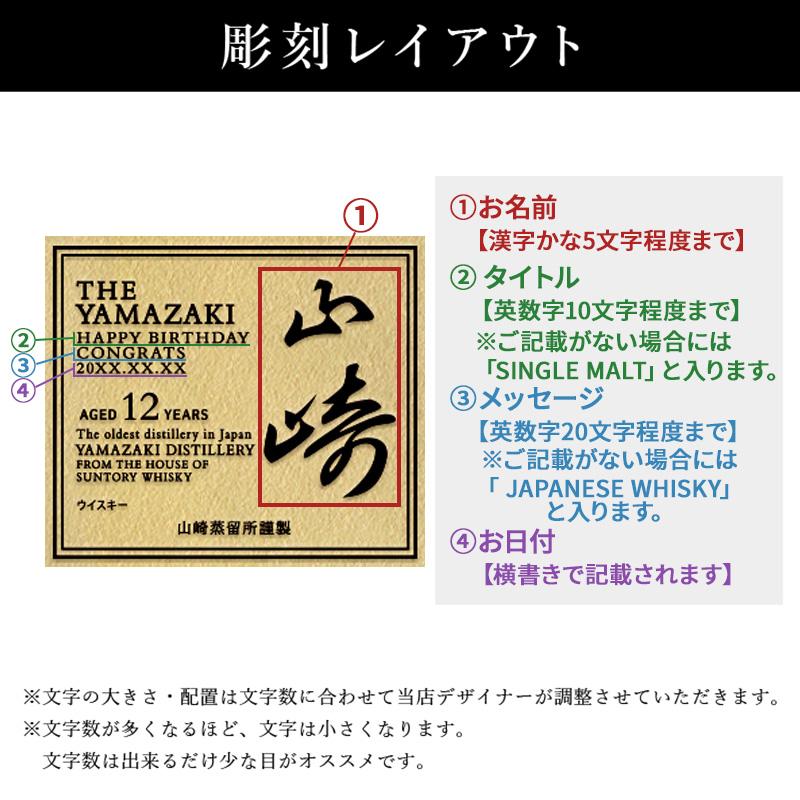 サントリー シングルモルトウイスキー 山崎 山崎12年 名入れ お酒