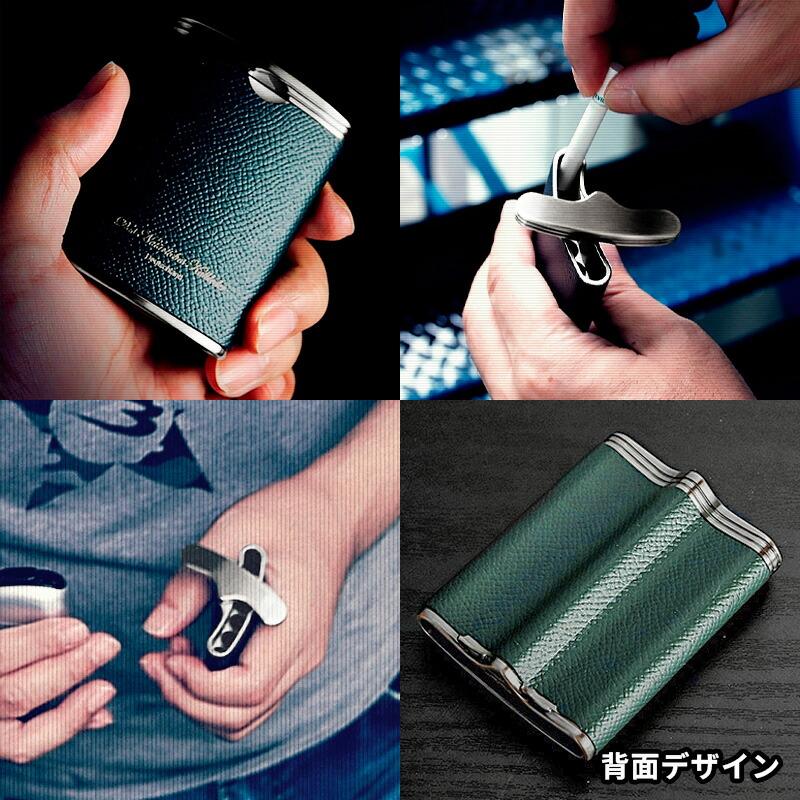 選べる4カラー 携帯灰皿 ハニカム イタリア製レザー 革巻き 名入れ 煙草 ギフト アイコス グロー プルームテック プレゼント 祝い 誕生日 記念 クリスマス | ブランド登録なし | 07