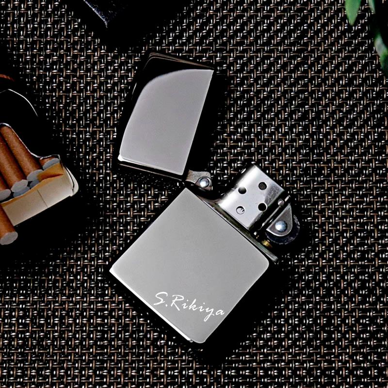 ジッポ 名入れ zippo ライター ブラックアイス ジッポー オイルライター ギフト プレゼント 彫刻 ネーム 刻印 誕生日 祝い 還暦 記念 クリスマス | ZIPPO | 02