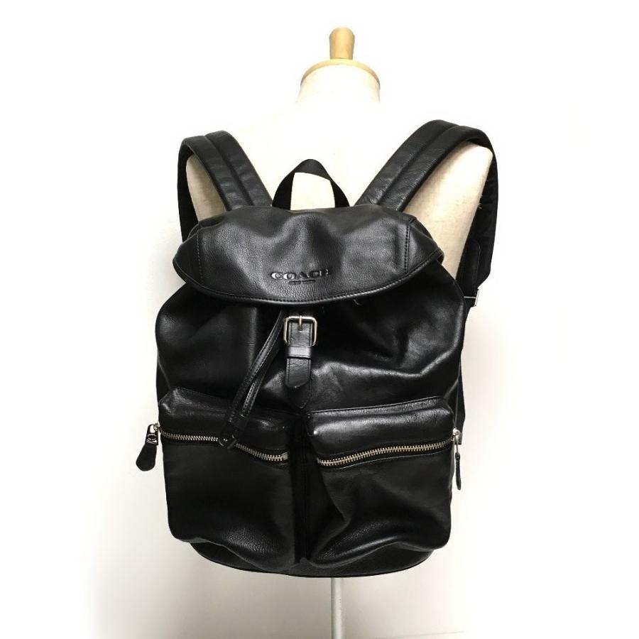 COACH ／ コーチ リュックサック スムース レザー ブラック F71728 BLK メンズ :COACH-F71728-BLK:アール