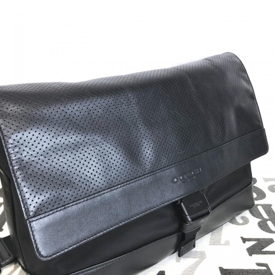 良品 ＣＯＡＣＨ ／ コーチ パフォレイテッド レザー バイク パック 