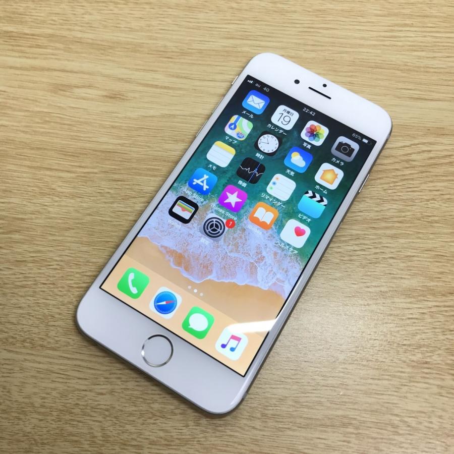 きれいめ iPhone6 16GB au シルバー au系格安SIM対応 白ロム 中古スマートフォン スマホ本体 :iPhone6-SLV