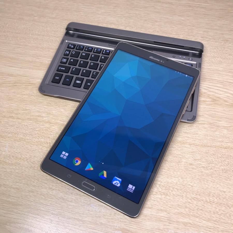 まとめ買い特価 8.4インチ キーボード付アンドロイドタブレット本体 SC-03G 白ロム GALAXY ブロンズ TAB 格安SIM対応 docomo S 中古本体 アンドロイドタブレット ドコモのタブレット SC-03G キーボード付