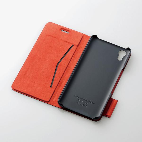 Android One S4 用 ソフトレザーカバー 薄型 磁石付 手帳型 スマホカバー アンドロイドワン スマホケース ブラック | ELECOM | 01