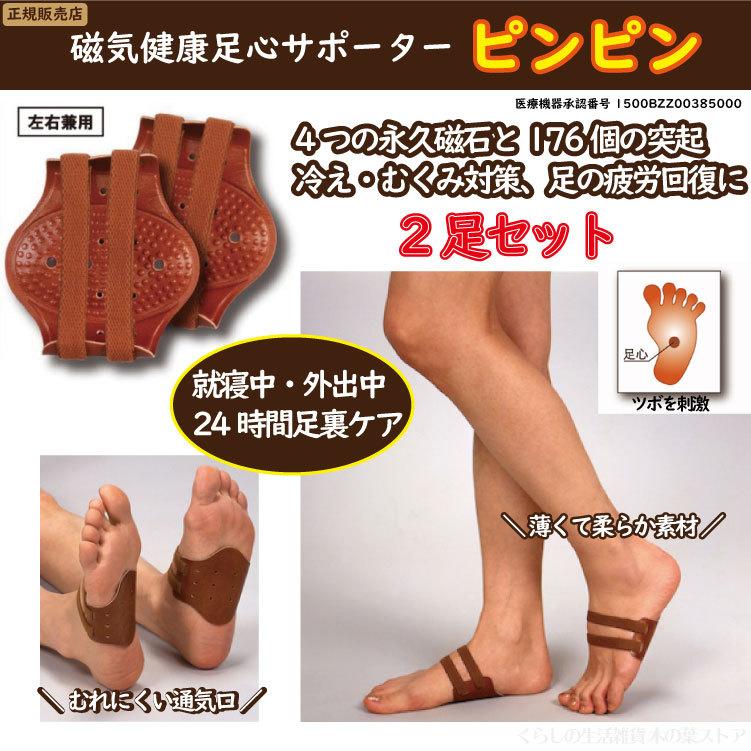 家庭用磁気治療器 ピンピン お得2足セット ぴんぴん 2個入×2個 磁気