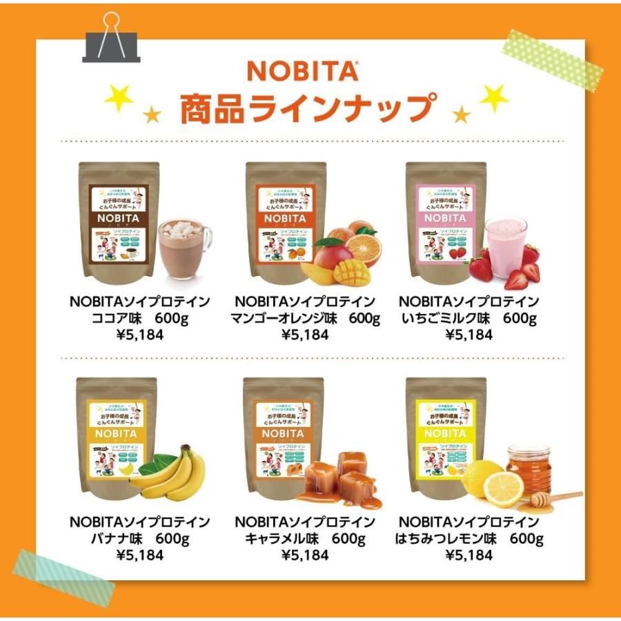 NOBITA ノビタ  プロテイン 味が選べる2袋セット チャック付き携帯用小分け袋付きの画像