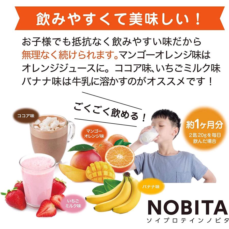 NOBITA ノビタ  プロテイン 味が選べる2袋セット チャック付き携帯用小分け袋付きの画像