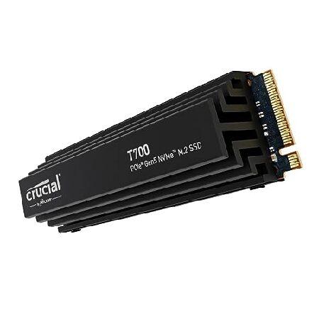 Crucial T700 1TB Gen5 NVMe M.2 SSD ヒートシンク付き - 最大