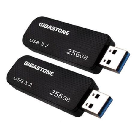 Gigastone Z30 USBメモリ 256GB USB 3.2 Gen1 高速 急速メモリ スティック キャップレス USB 2.0/3.0/3.1対応 2個セット 2-Pack | 