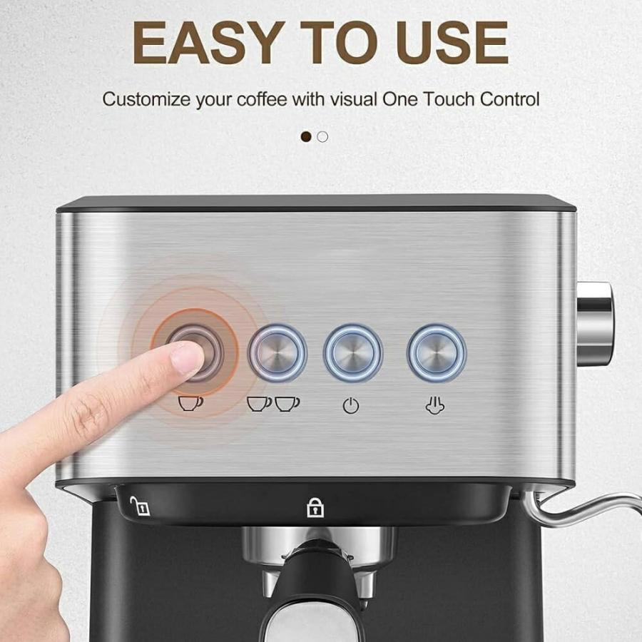 半自動コーヒーマシン マシン コーヒーメーカー 豆から挽く