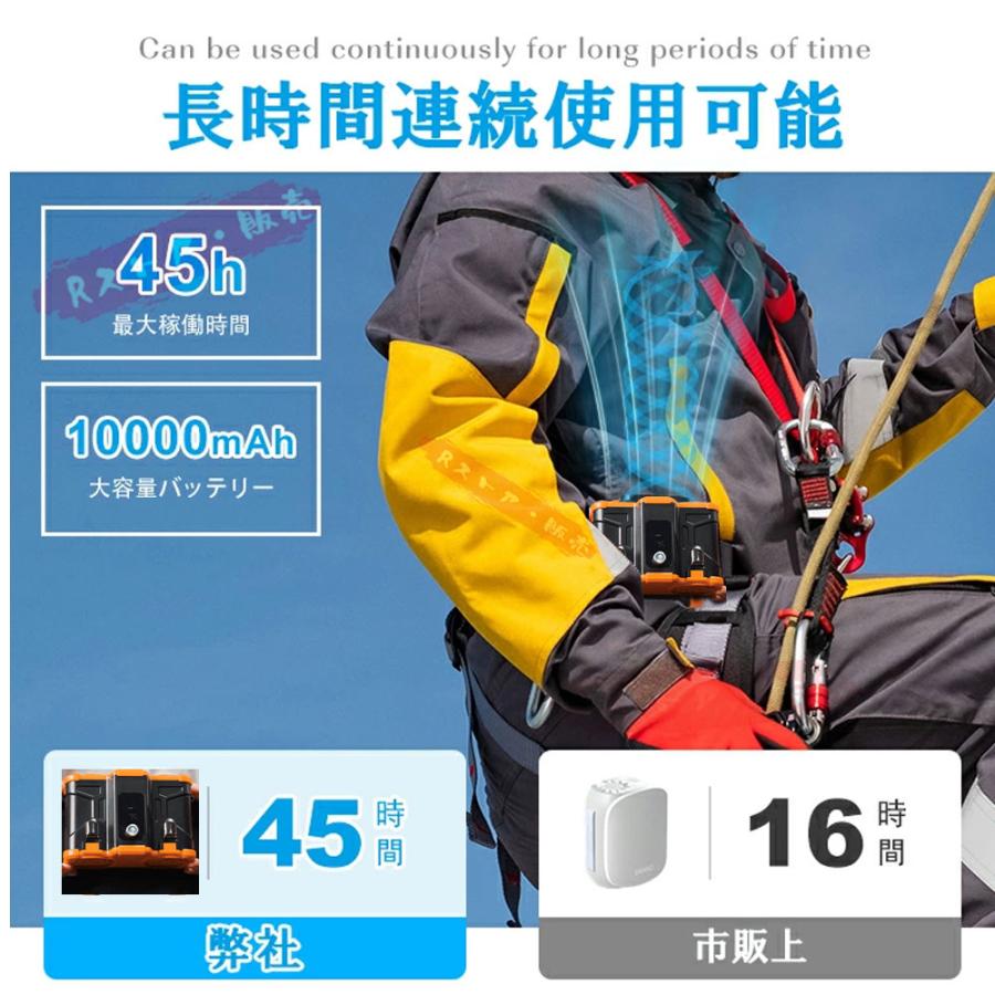 2025 新品 腰掛け扇風機 小型 10000mAh 150段階風量 最大18時間