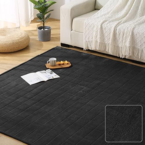 Keusnix ラグ カーペット キルトラグ 滑り止め付き 洗える ラグマット 185×235cm 約3畳 絨毯 オールシーズン 抗菌防臭 ふわ | 