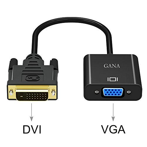 DVI to VGA 変換アダプタ GANA DVIオス to VGAメス変換 DVIデジタル信号変換 1080p対応 金メッキコネクタ搭載｜r-street｜03