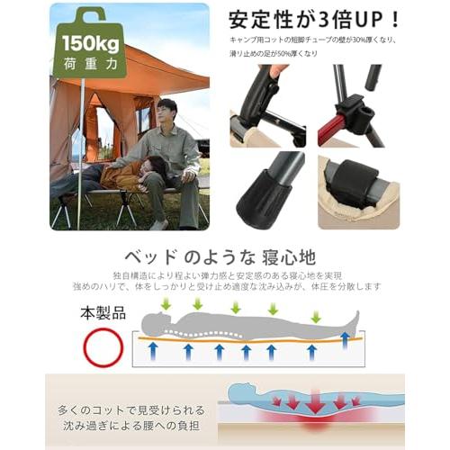 ベッド キャンプコット 折りたたみ式 2WAYS 高低兼用 簡易ベッド 超軽量 持ち運びやすい アウトドア 野外用 釣り キャンプ 高み17-3_2