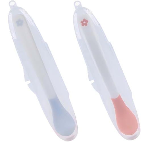 OKAWASI 離乳食スプーン 2本セット 温度で色が変わる 温感スプーン赤ちゃんの火傷防止 ベビー食器 食器セット の商品画像