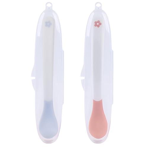 Coehaopike 2本セット 離乳食スプーン ベビースプーン ベビートレーニングスプーン 火傷防止 温度 色が変わる スプーン 男の子 女の（Yahoo!・アールストリート）