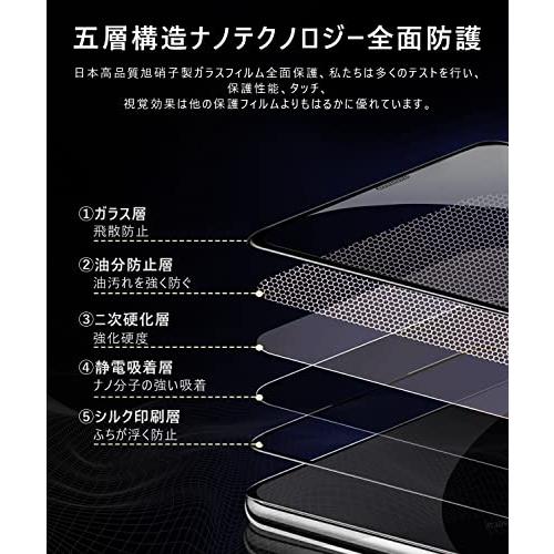 Boesklenn iPhone11 Pro ガラスフィルム 2枚 iPhone Xs/Xフィルム防塵設計/旭硝子製/ガイド枠付き硬度9H/耐衝｜r-street｜05