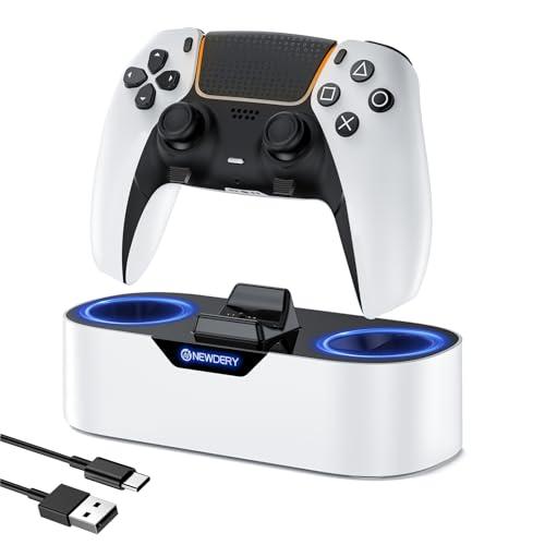NEWDERY PS5 コントローラー 充電スタンド 収納スタンド 急速充電 置く
