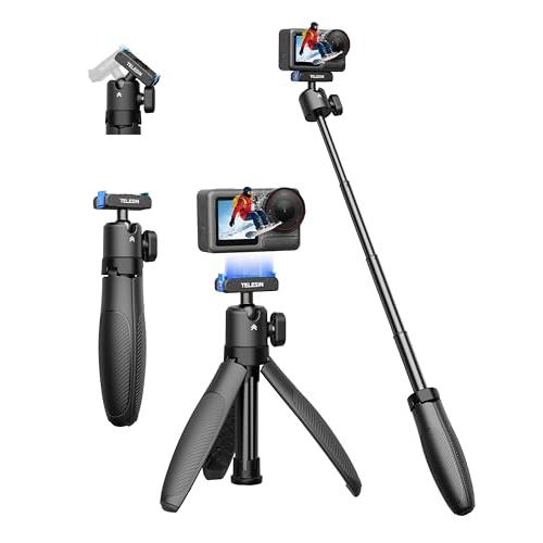 TELESIN DJI Osmo Action 5 Pro/4/3用 ミニ延長ロッド 三脚マウント