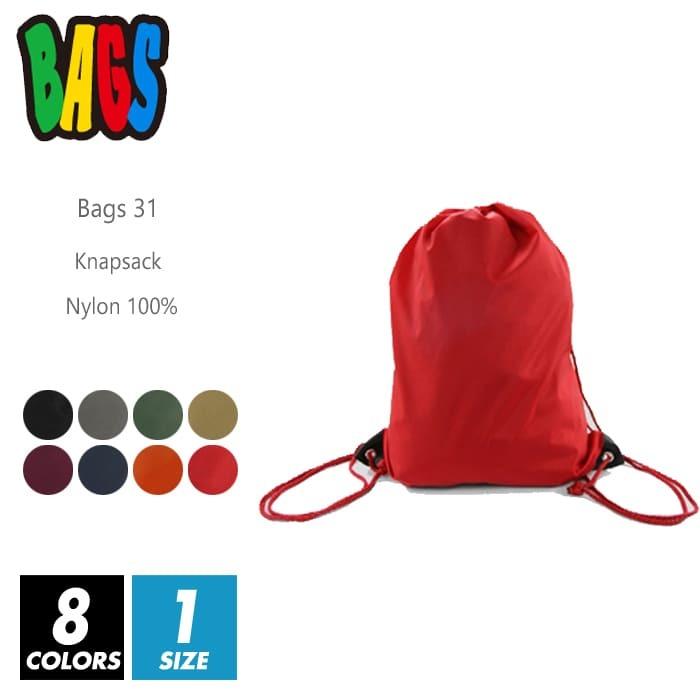 ナップサック bags(バッグス) n0031 ナイロン 無地 巾着型 バッグ