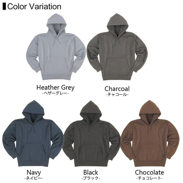 裏起毛 パーカー 無地 メンズ cross stitch(クロスステッチ) 15.6