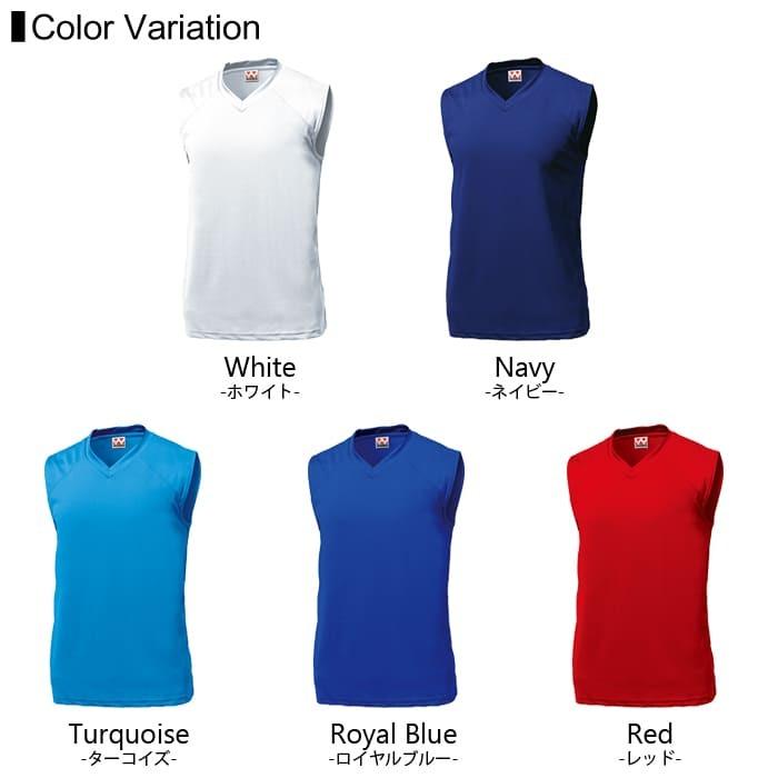 wundou(ウンドウ) バスケットシャツ 無地 p1810 s-xxl 11色 吸汗速乾