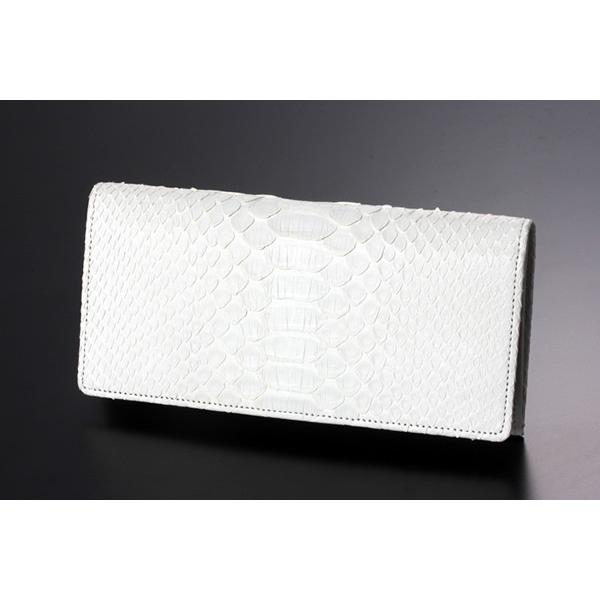 白蛇 長財布 (白崎八幡宮 金運御守付き) 日本製 金運 財運 開運 : R
