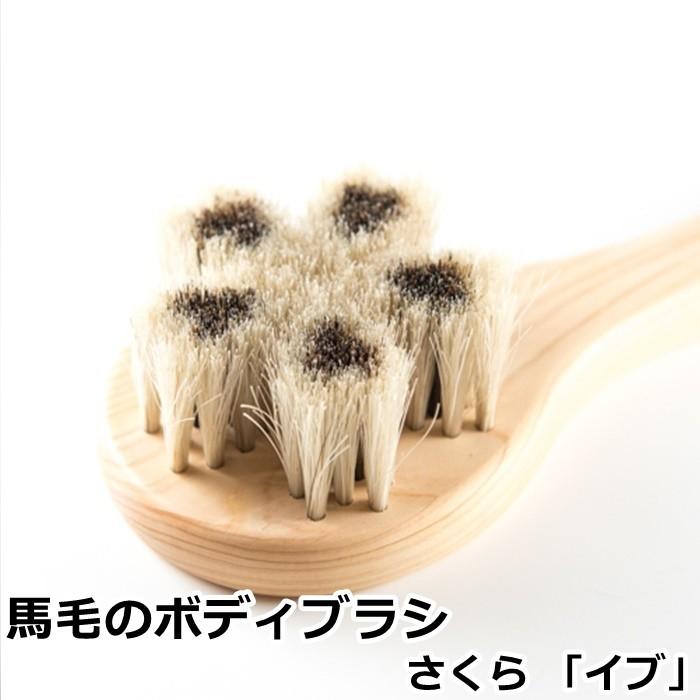 アートブラシ社 馬毛のボディブラシ さくら イブ (アートブラシ 正規品