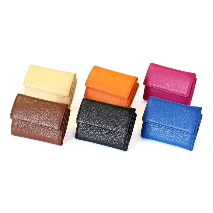 FRUH イタリアンレザー 3つ折り財布 GL032 (コンパクト ウォレット