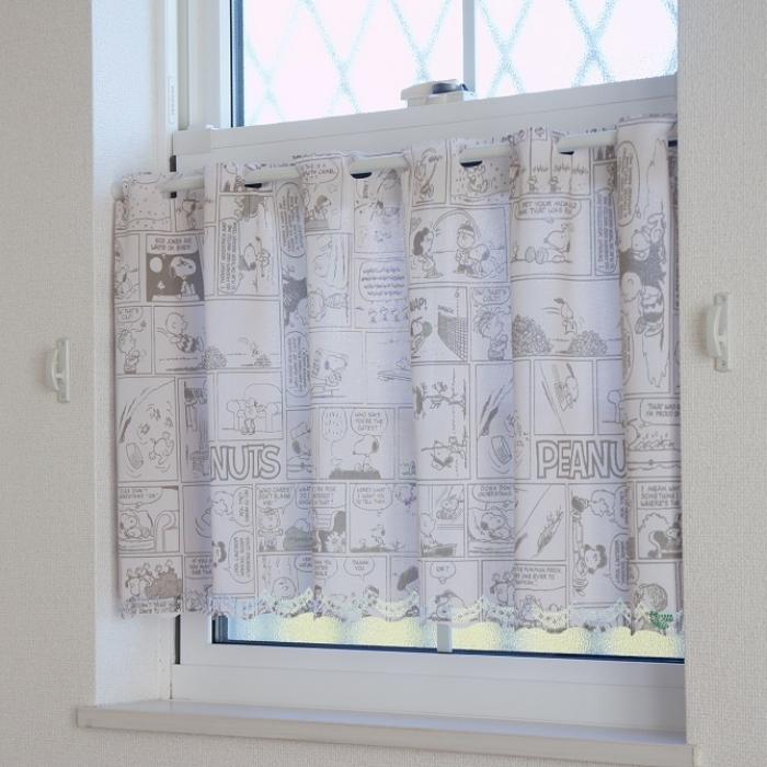 スヌーピー カフェカーテン コミック 110×47cm (SNOOPY コミック柄