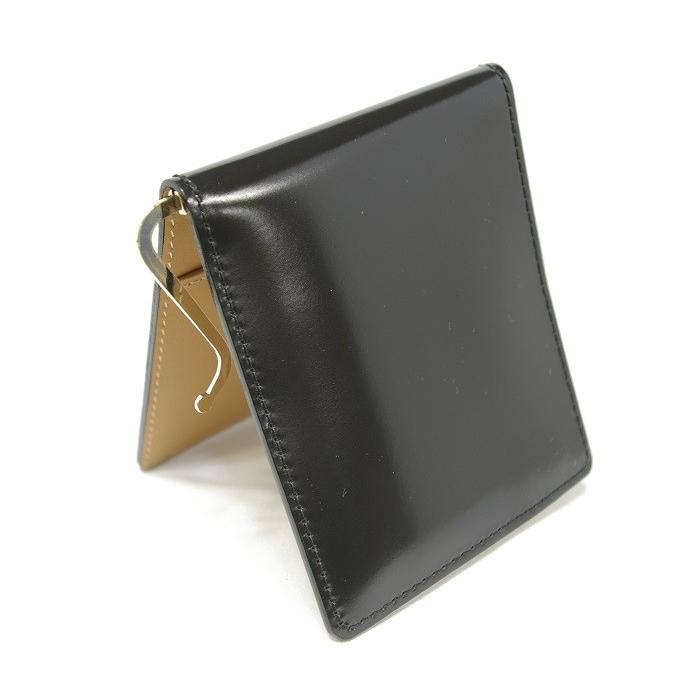 日本製) 馬革 コードバン マネークリップ (カードポケット有) 純日本製