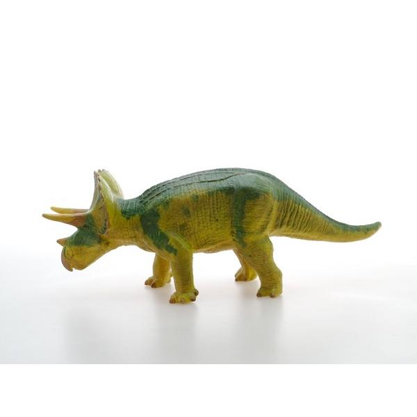 恐竜 おもちゃ フィギュア) トリケラトプス (グリーン) ビニールモデル 