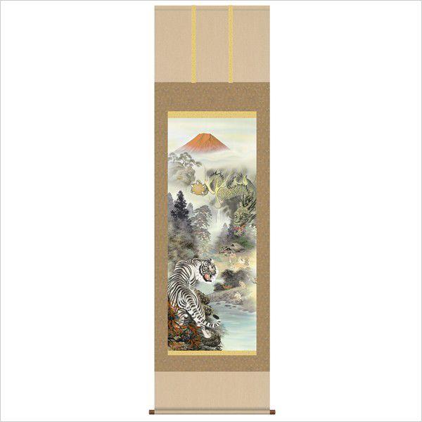 (開運掛軸) 開運四神龍虎図 (尺三)