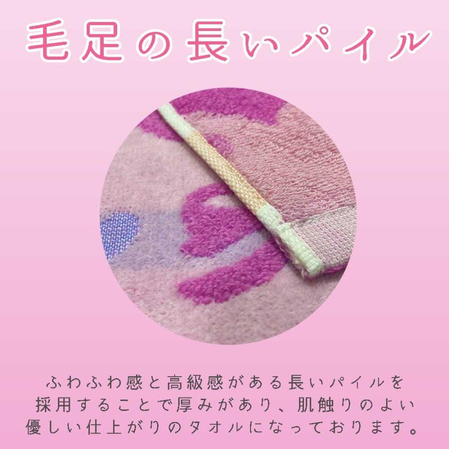子供用 アップリケ刺繍 ウォッシュタオル (34x35cm) ハンカチ